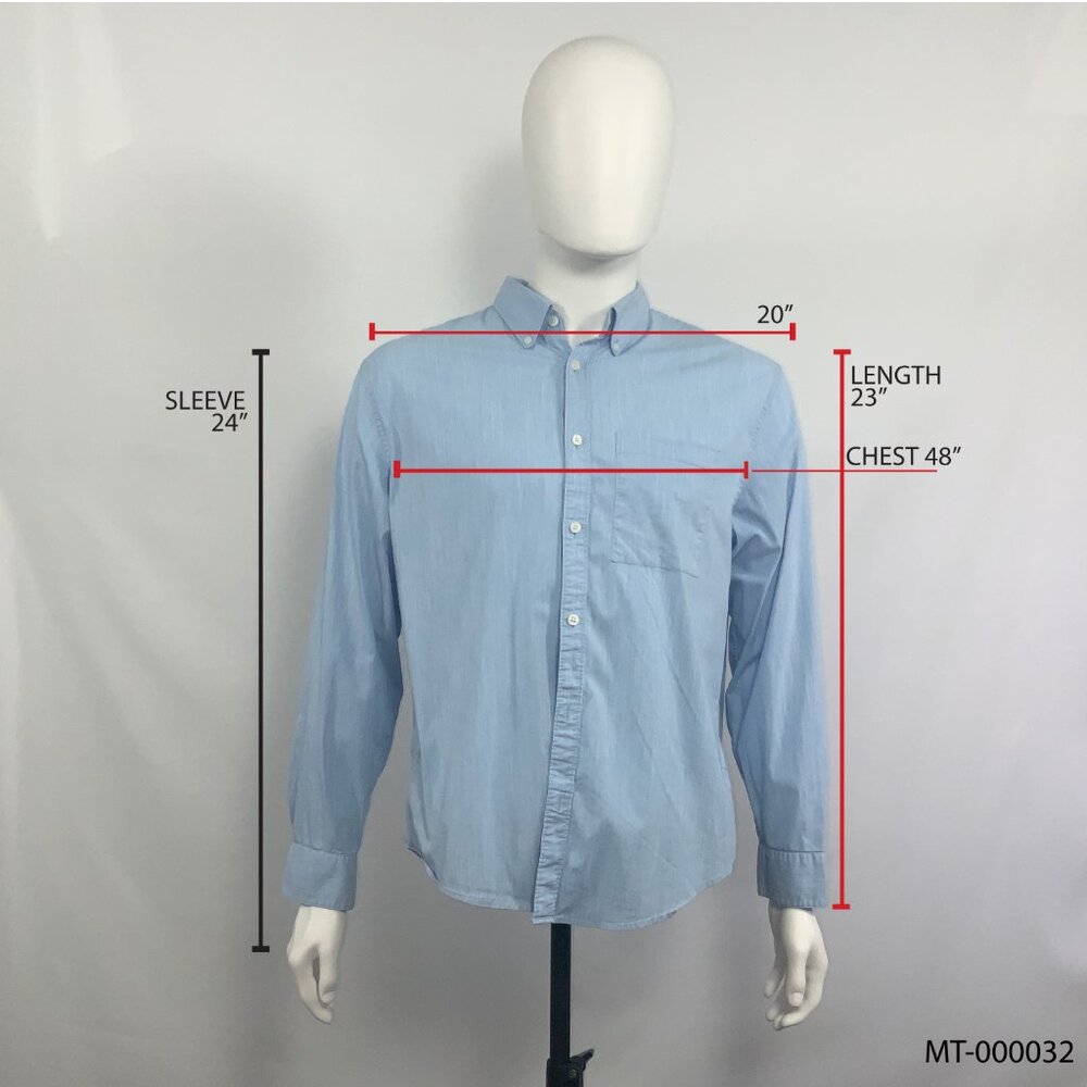 Calvin Klein Men Shirt Long Sleeve Blue Size L  [MT32] - Picture 11 of 11